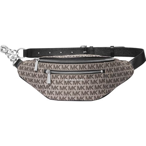 michael michael kors mott medium leather waistpack|Michael Kors Mott Medium Leather Signature Waistpack .